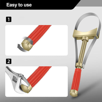 Auto-Ölfilterschlüssel mit verstellbarem Stahlriemen