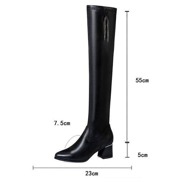 50 % RABATT✨Herbst-Winter-Serie✨warme Lederstiefel für Damen✨Schlank aussehen