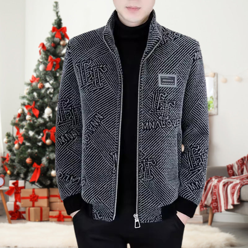 [Bestes Geschenk für Ihn] Modische warme und lässige Stehkragenjacke für Männer