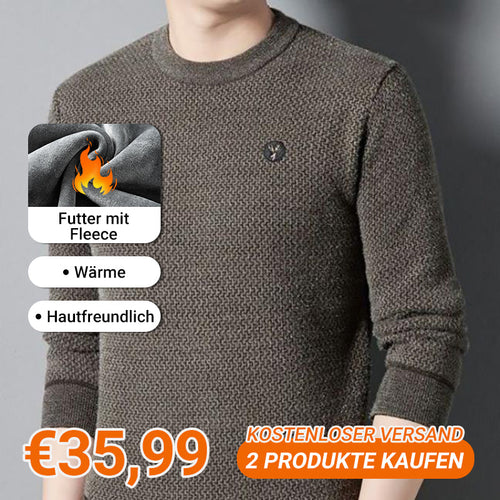 💥🏂Herren-Oberteil mit Rundhalsausschnitt, warm, gemütlich, gefüttert – ideales Geschenk🎁