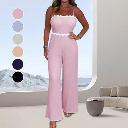 Eleganter Damen-Jumpsuit mit Spaghettiträgern und integriertem BH