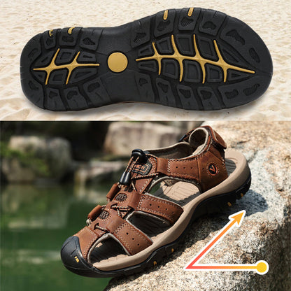 Bequeme Outdoor-Strandschuhe aus Leder