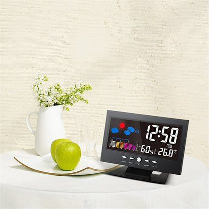 Digitaler LED-Temperatur-Feuchtigkeitsmonitor Wettervorhersage LED-Tischwecker