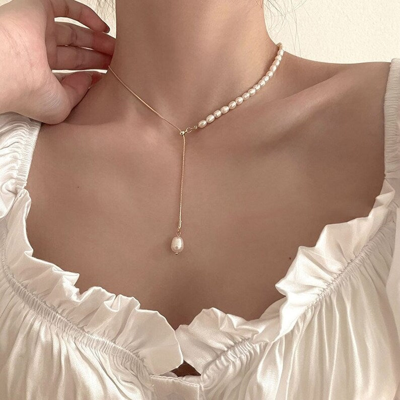 Golden Dream Retro Pearl Necklace