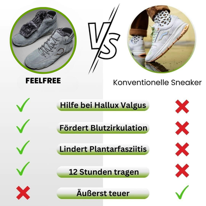 FeelFree – ergonomischer, wasserdichter & schmerzlindernder Barfußschuh für Herbst und Winter